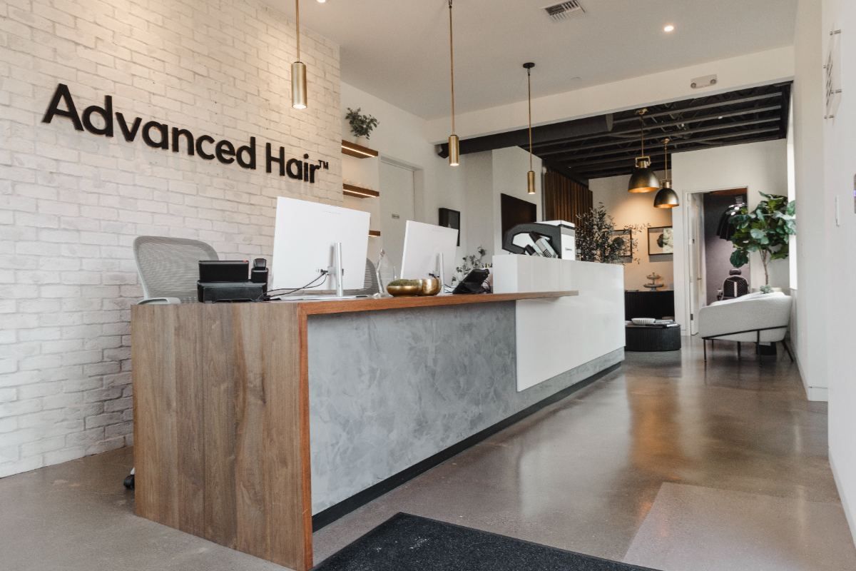 The Advanced Hair Restoration clinic lobby